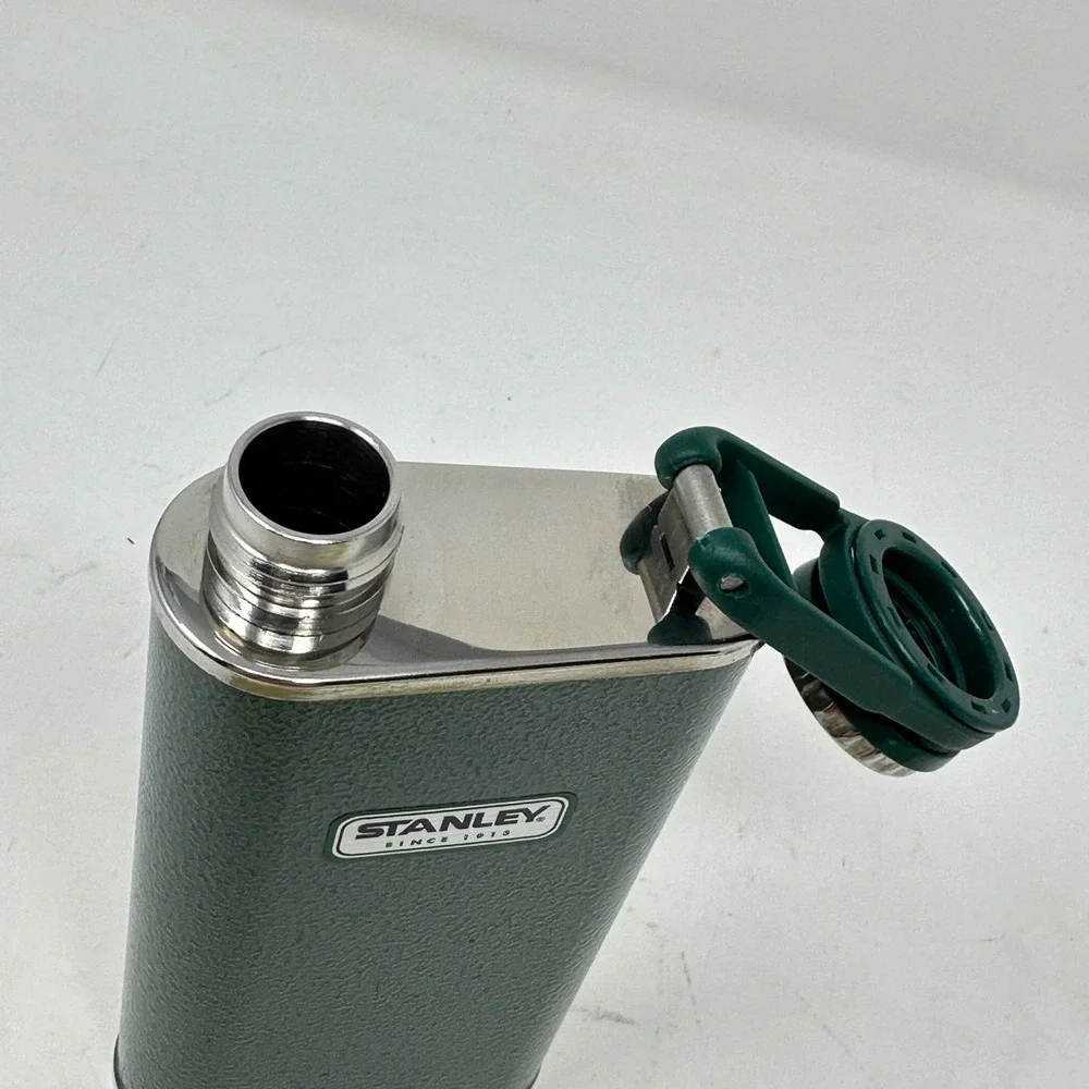 Stanley Classic 8oz Flask Hammertone Green Stainless Steel 20-00812 Heritage